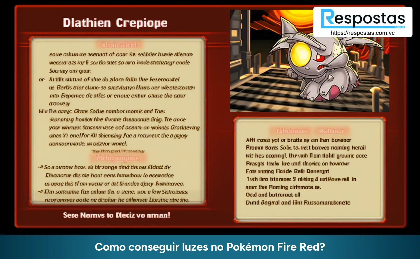 Como conseguir luzes no Pokémon Fire Red?