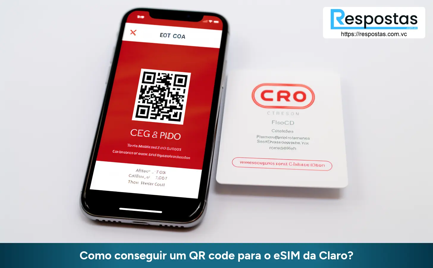 Como conseguir um QR code para o eSIM da Claro?