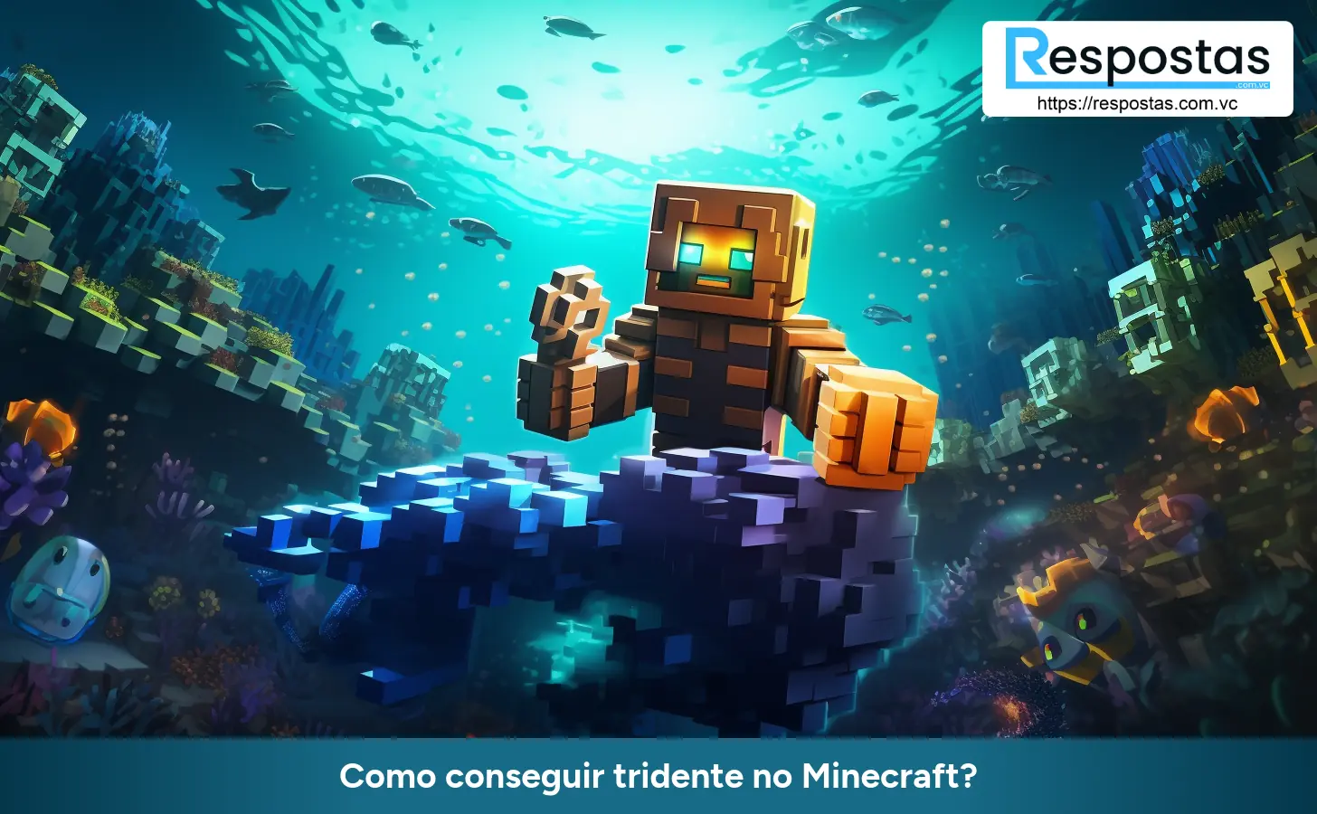 Como conseguir tridente no Minecraft?