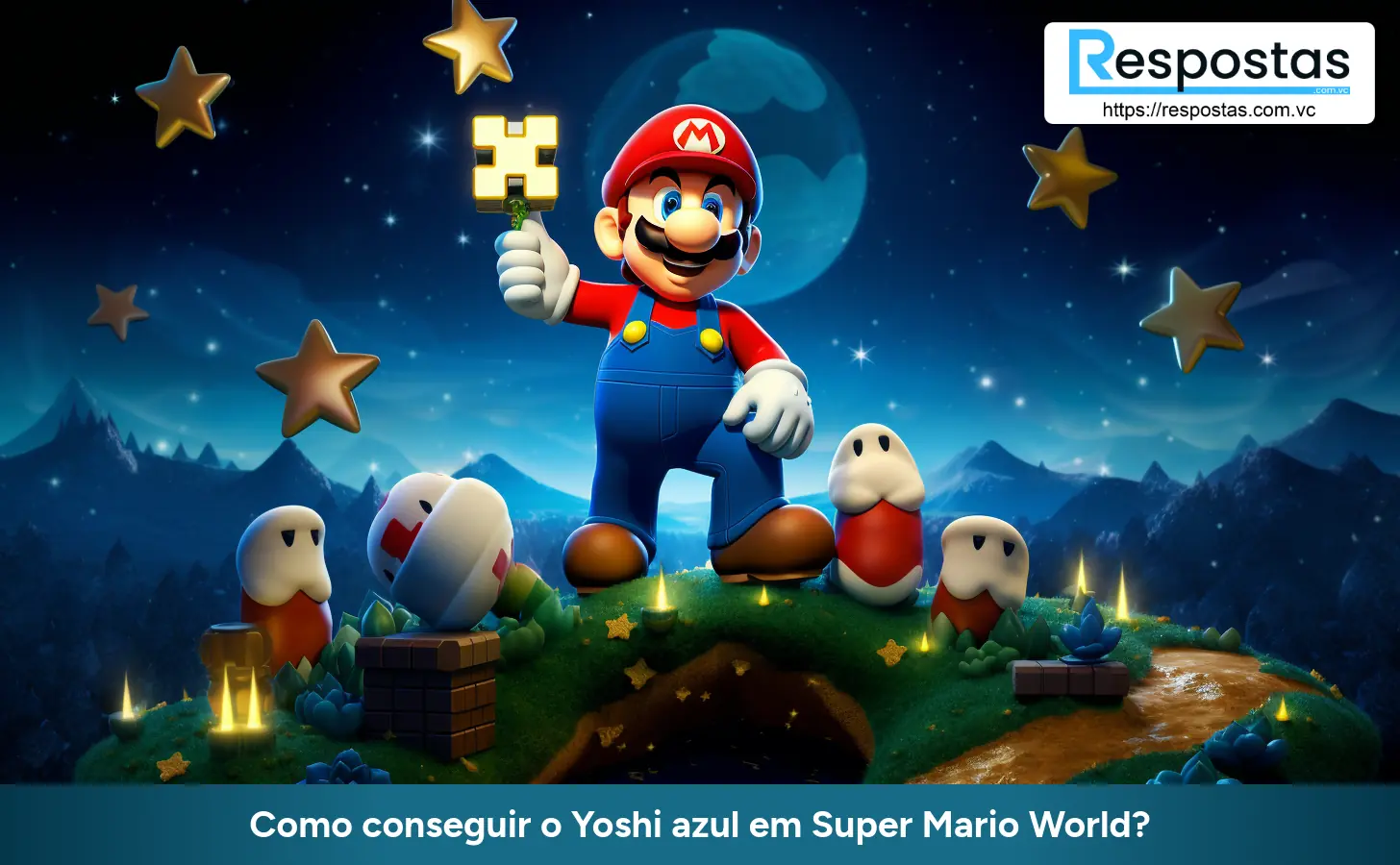 Como conseguir o Yoshi azul em Super Mario World?