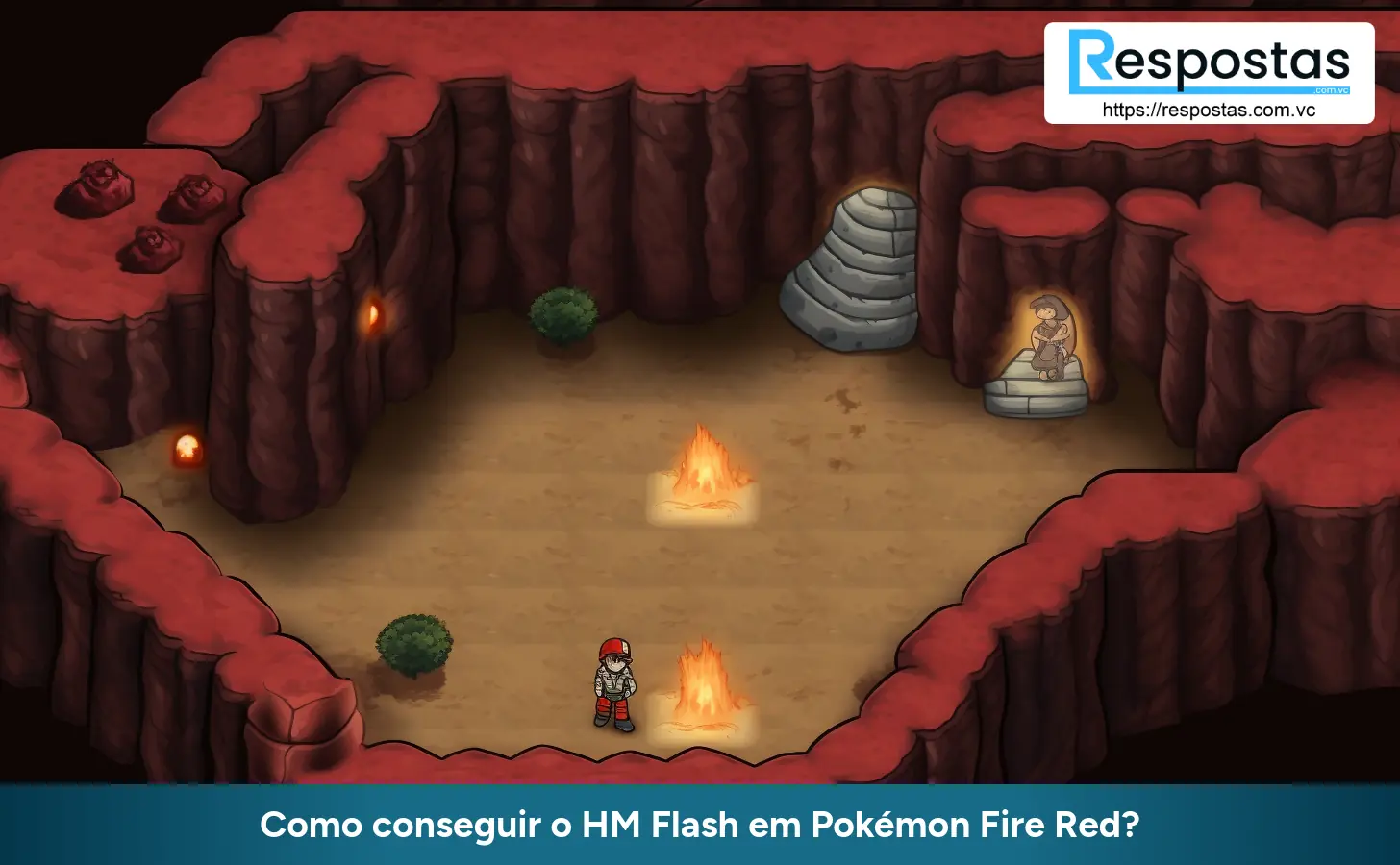 Como conseguir o HM Flash em Pokémon Fire Red?