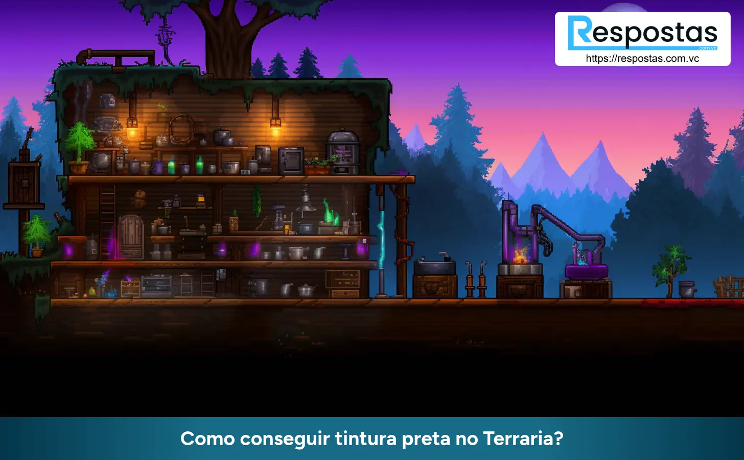 Como conseguir tintura preta no Terraria?