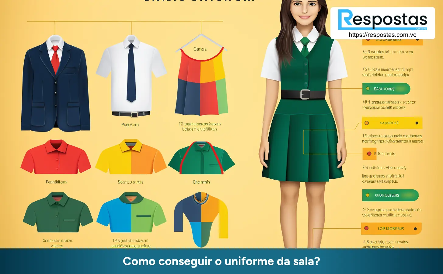 Como conseguir o uniforme da sala?